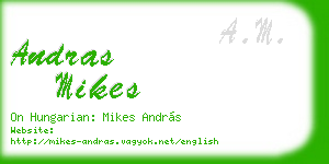 andras mikes business card
